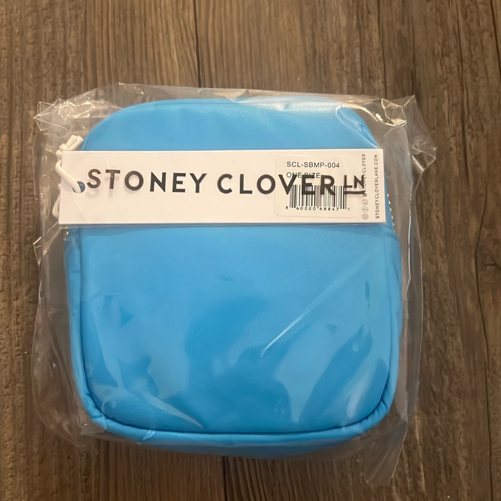 Stoney Clover Lane Mini Zip Pouch in Turquoise Blue NWT